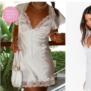 Show Me Your MuMu White Lace Mini Dress